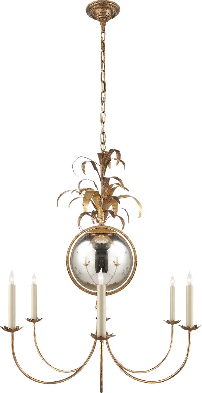 Gramercy Medium Chandelier — Chapman & Myers for Visual Comfort & Co. — Gilded Iron