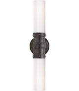 Graydon Double Vägglampa — Thomas O'Brien for Visual Comfort & Co. — Bronze with White Glass