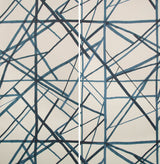 Channels Periwinkle/Oat — Kelly Wearstler tapet