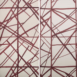 Channels Plum/Oatmeal — Kelly Wearstler tapet
