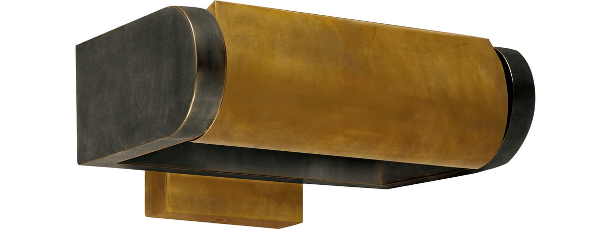 David 7" Art Light Tavelbelysning — Thomas O'Brien for Visual Comfort & Co. — Bronze with Hand-Rubbed Antique Brass Shade