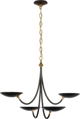 Keira Medium Chandelier — Thomas O'Brien for Visual Comfort & Co. — Bronze and Hand-Rubbed Antique Brass