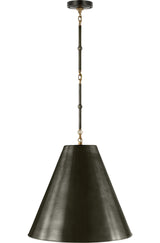 Goodman Takpendel Medium — Thomas O'Brien for Visual Comfort & Co. — Bronze and Hand-Rubbed Antique Brass with Bronze Shade