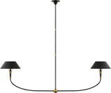 Turlington XL Taklampa — Thomas O'Brien for Visual Comfort & Co. — Bronze and Hand-Rubbed Antique Brass with Bronze Shade