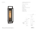 Halle Medium Narrow Wall Utomhuslampa — Ian K. Fowler for Visual Comfort & Co. måttskiss