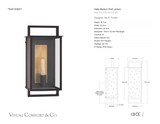 Halle Medium Wall Outdoor Light — Ian K. Fowler for Visual Comfort & Co. dimension drawing