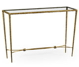Hammered Console Table in Brass