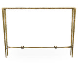 Hammered Console Table in Brass