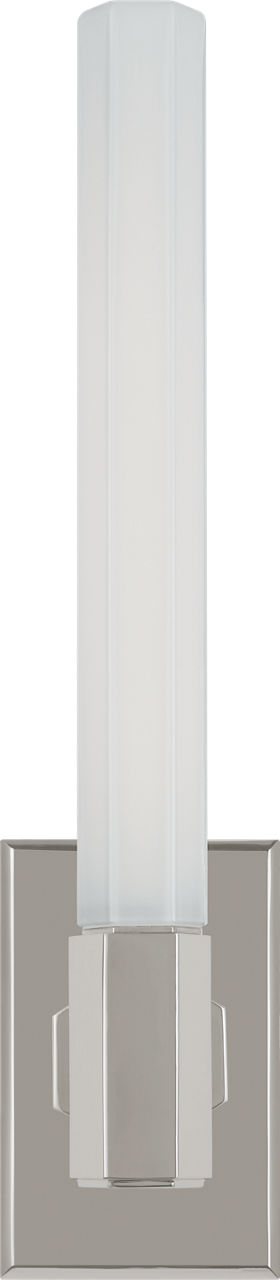 Hawthorne 13" Single Vägglampa — Chapman & Myers for Visual Comfort & Co. — Polished Nickel with White Glass