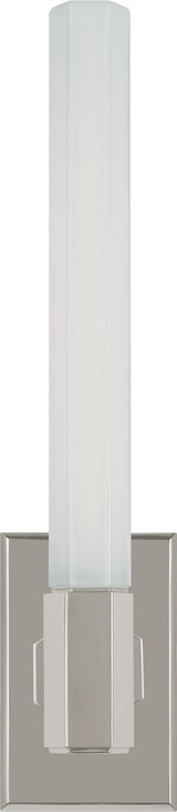 Hawthorne 13" Single Vägglampa — Chapman & Myers for Visual Comfort & Co. — Polished Nickel with White Glass