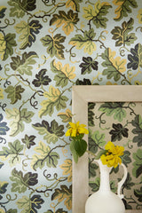 Hedera room setting — Pierre Frey wallpaper