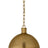 Hand-Rubbed Antique Brass with White Glass