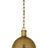 Hand-Rubbed Antique Brass with White Glass