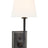 Bronze with Crystal Backplate with Linen Shade