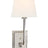 Polished Nickel with Crystal Backplate with Linen Shade