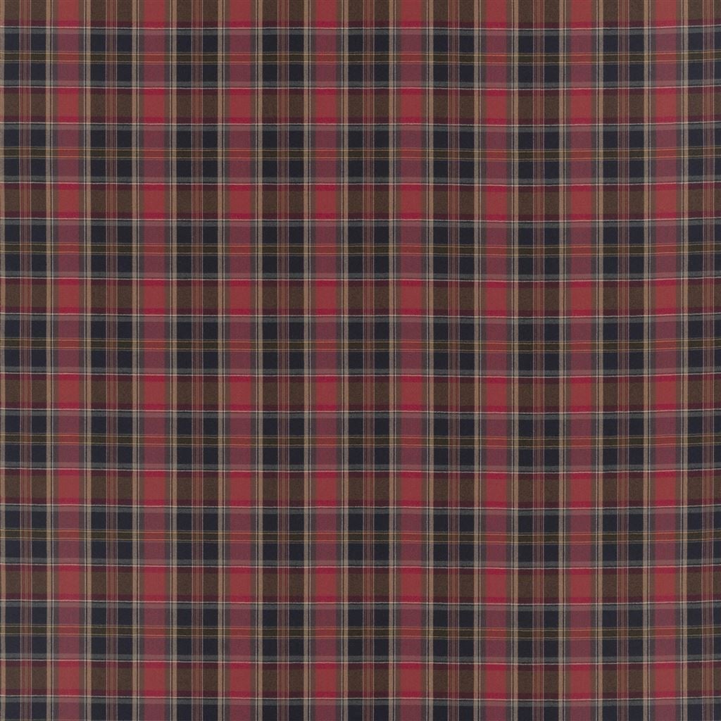 Ian Plaid Red Fabric — Ralph Lauren Home tyg
