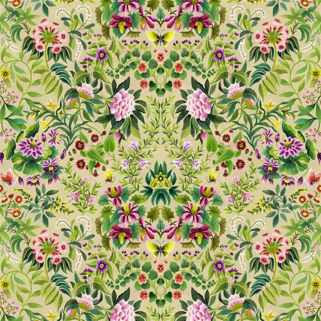 Ikebana Damask Fuchsia — Designers Guild tapet