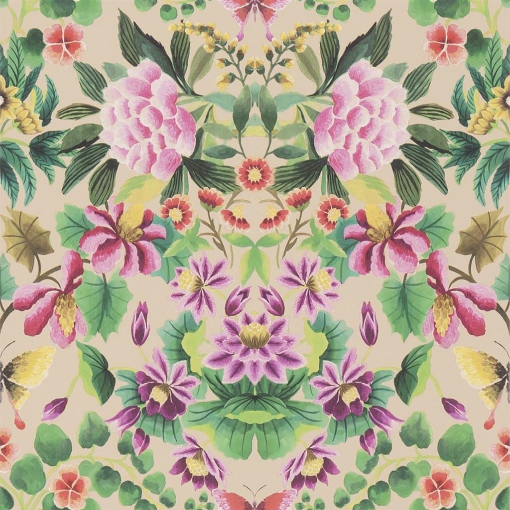 Ikebana Damask Fuchsia — Designers Guild tapet