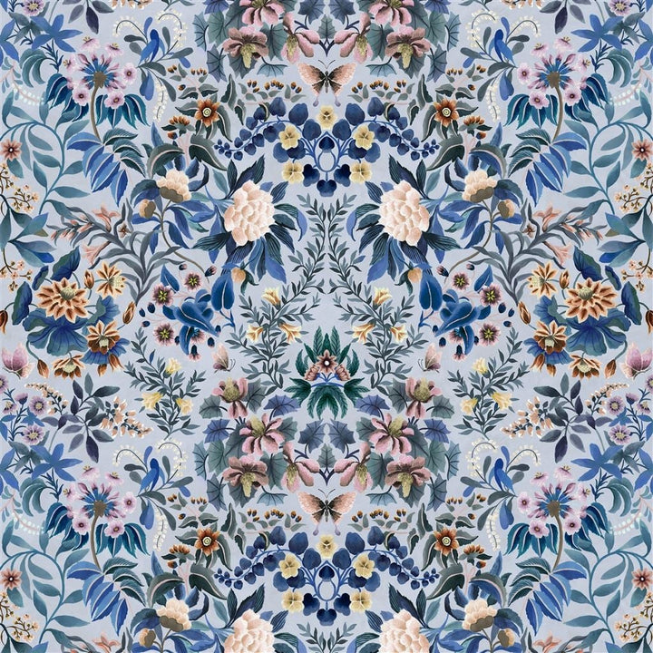 Ikebana Damask Slate Blue — Designers Guild tapet