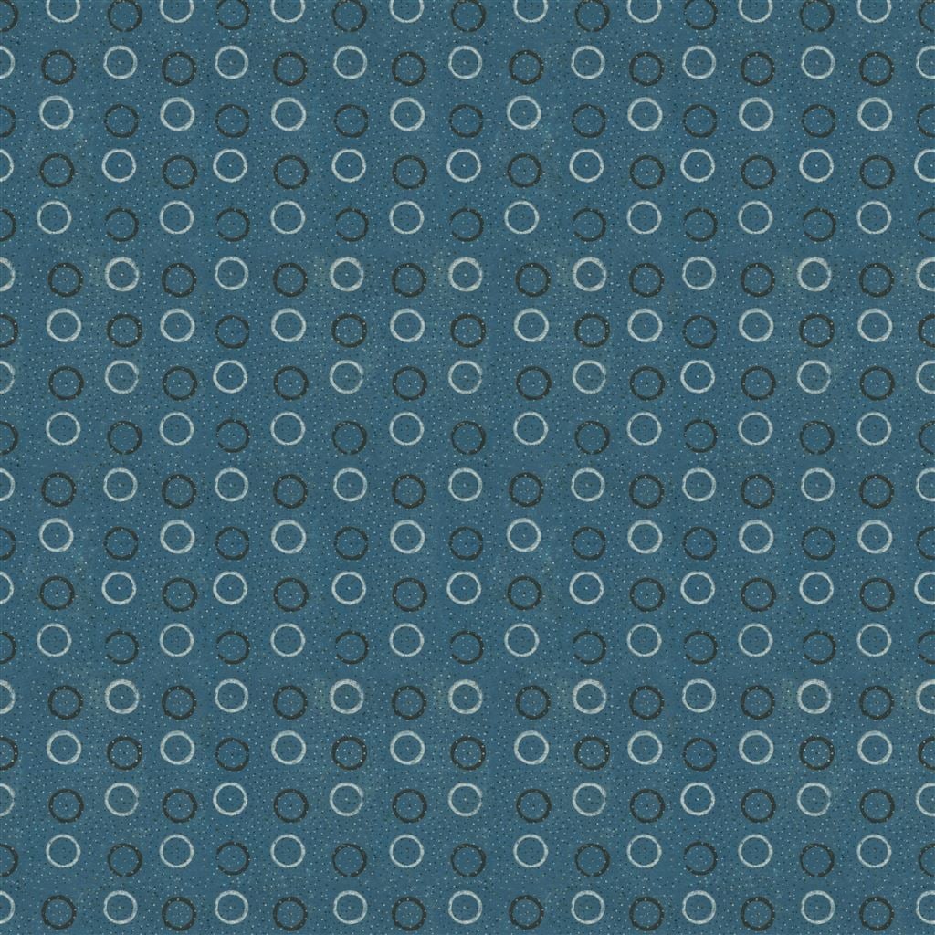 Indigo Circles Indigo — Designers Guild tyg