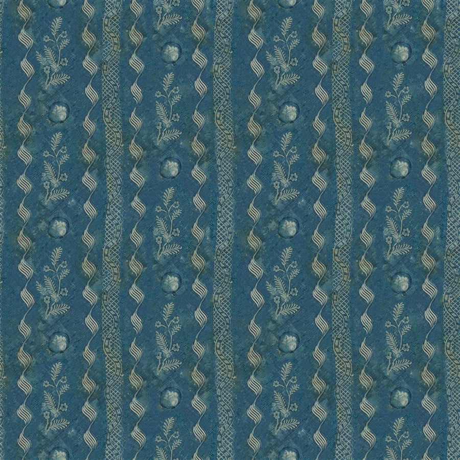 Indigo Floral Tyg