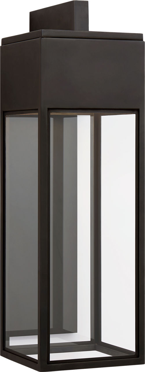 Irvine Large Bracketed Wall -ulkovalaisin — Chapman & Myers for Visual Comfort & Co. — Bronze with Clear Glass