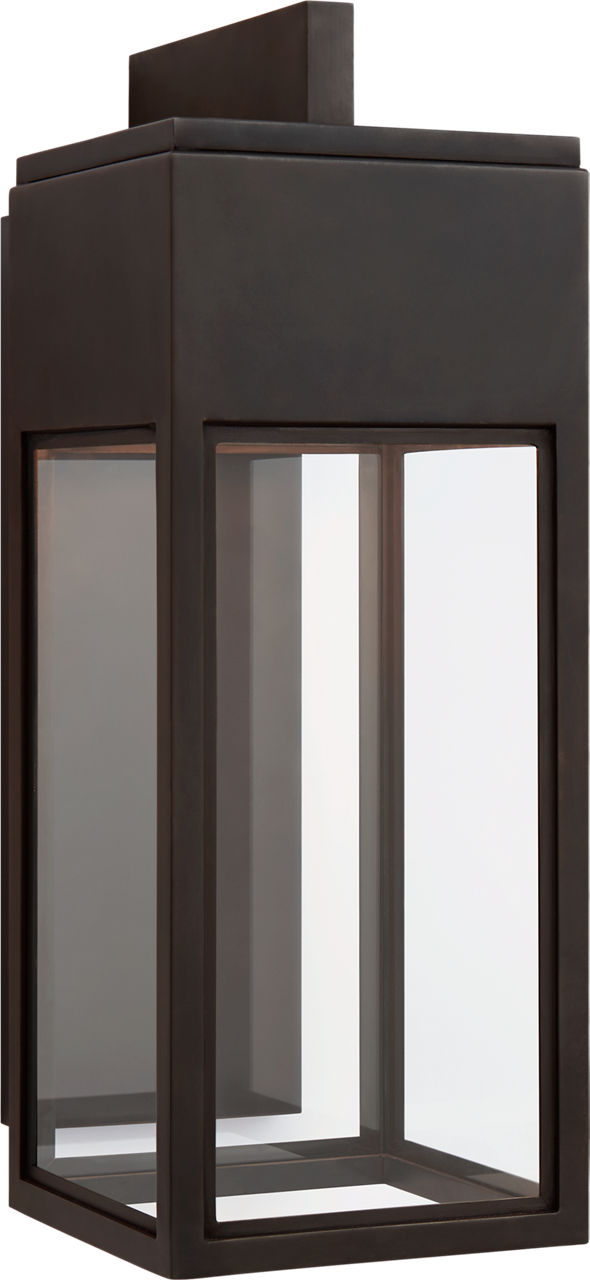 Irvine Medium Bracketed Wall Utomhuslampa — Chapman & Myers for Visual Comfort & Co. — Bronze with Clear Glass