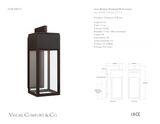 Irvine Medium Bracketed Wall Utomhuslampa — Chapman & Myers for Visual Comfort & Co. måttskiss