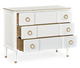 Chest of 3 Drawers Painted Ivory