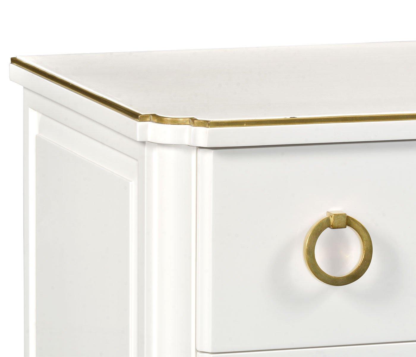 Chest of 3 Drawers Painted Ivory