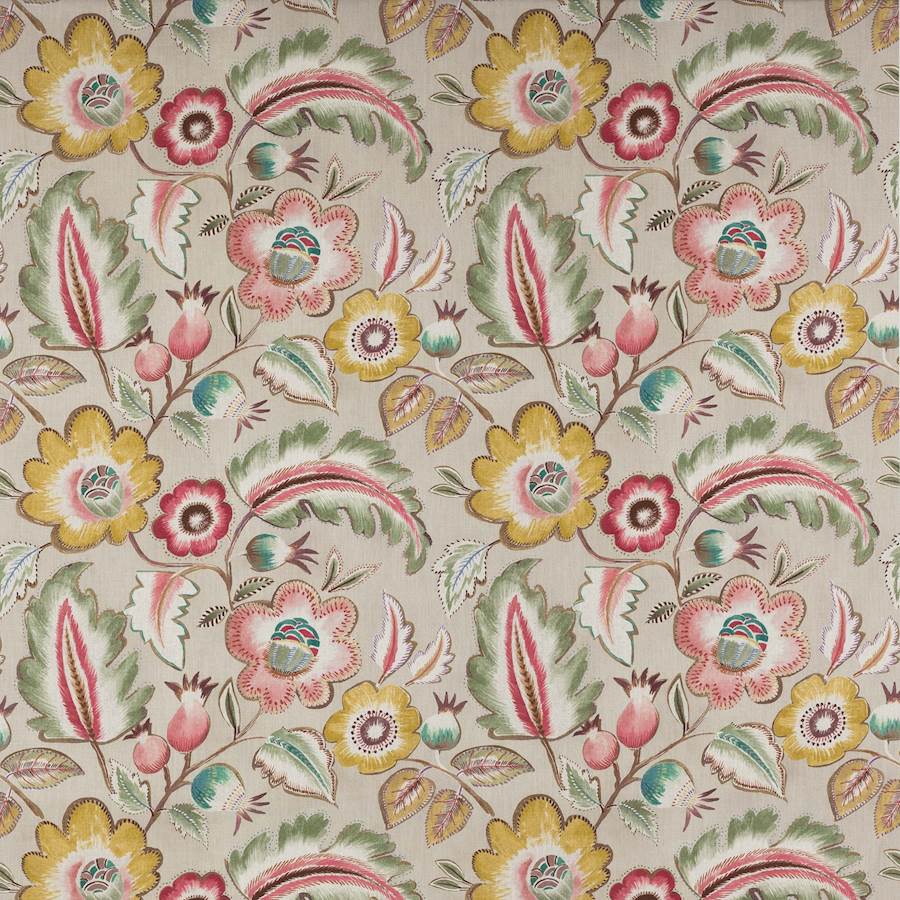 Piper Pink/Green — Jane Churchill tyg
