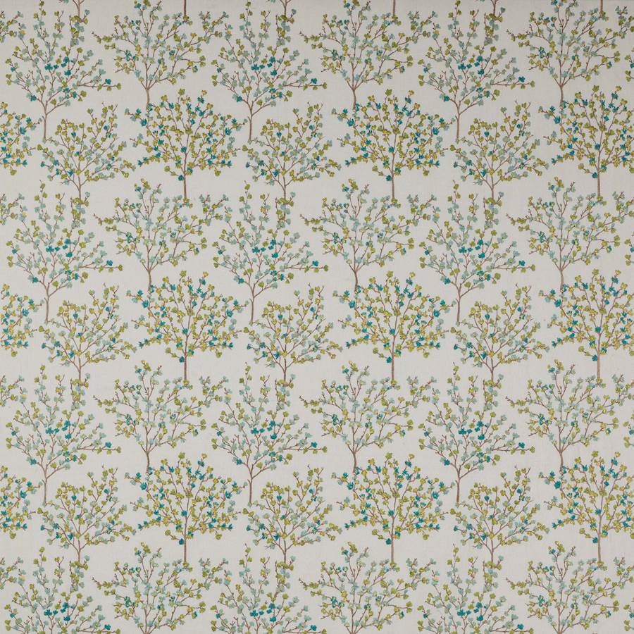 Blossom Tree Lime/Aqua — Jane Churchill tyg