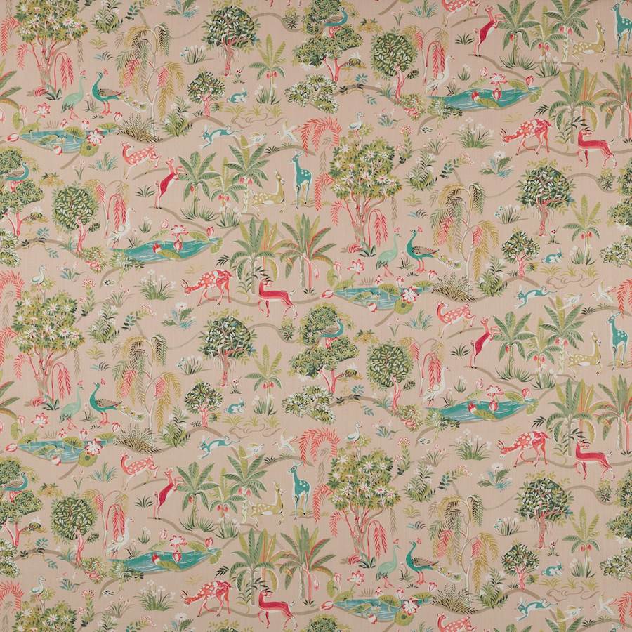 Wildwood Tygprov — Jane Churchill Pink