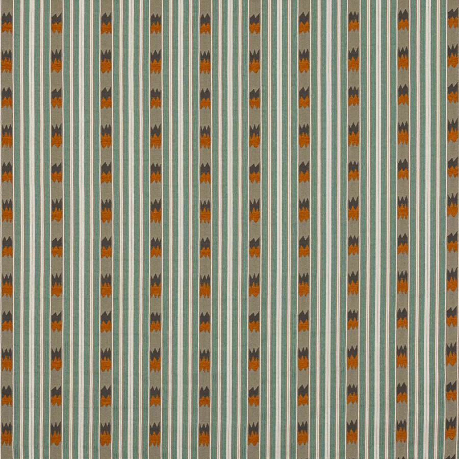 Kendra Stripe Aqua/Copper — Jane Churchill tyg