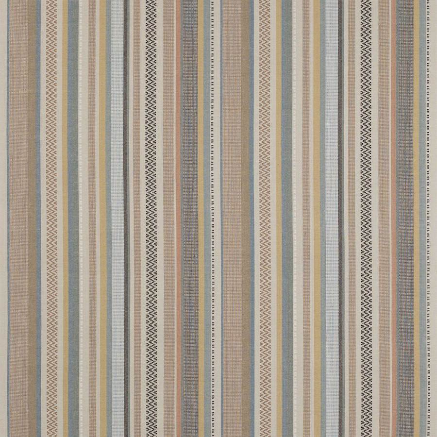 Cabrera Stripe Soft Blue/Taupe — Jane Churchill tyg