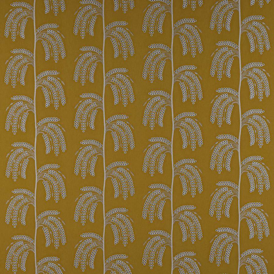 Helio Ochre/Charcoal — Jane Churchill tyg