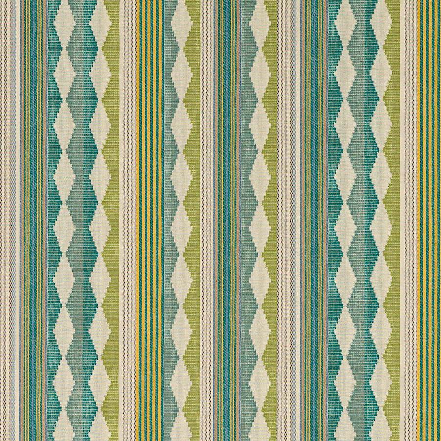 Ravi Stripe Teal/Green — Jane Churchill tyg