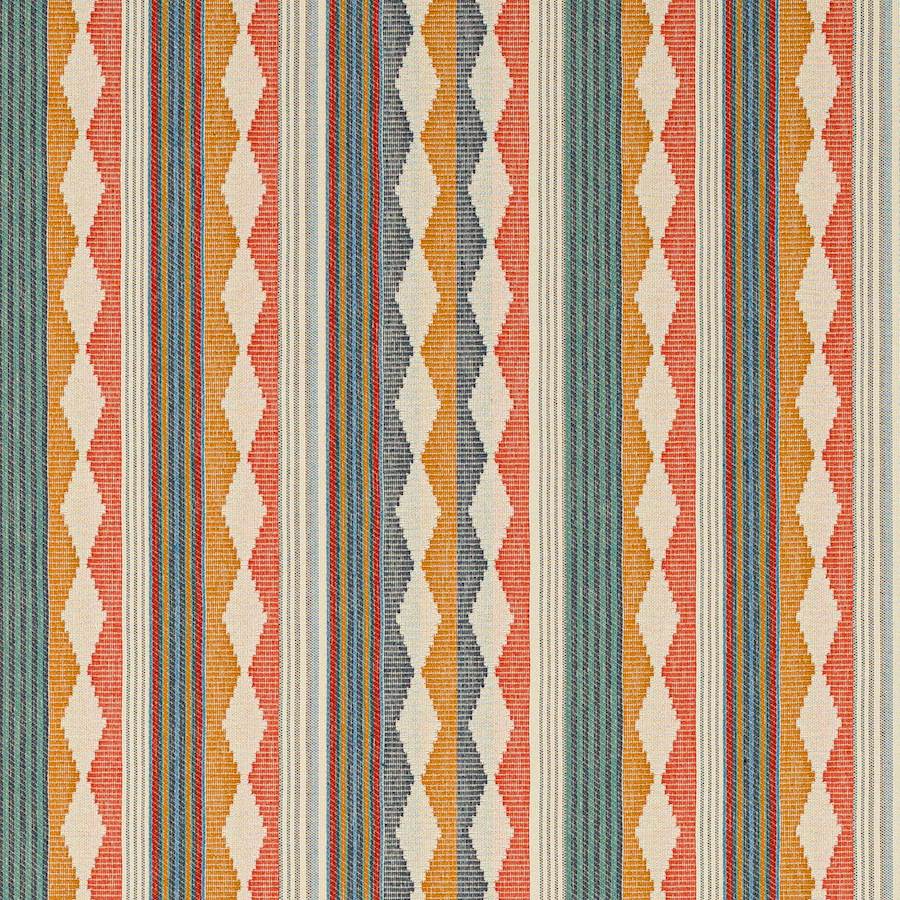 Ravi Stripe Indigo/Multi — Jane Churchill tyg
