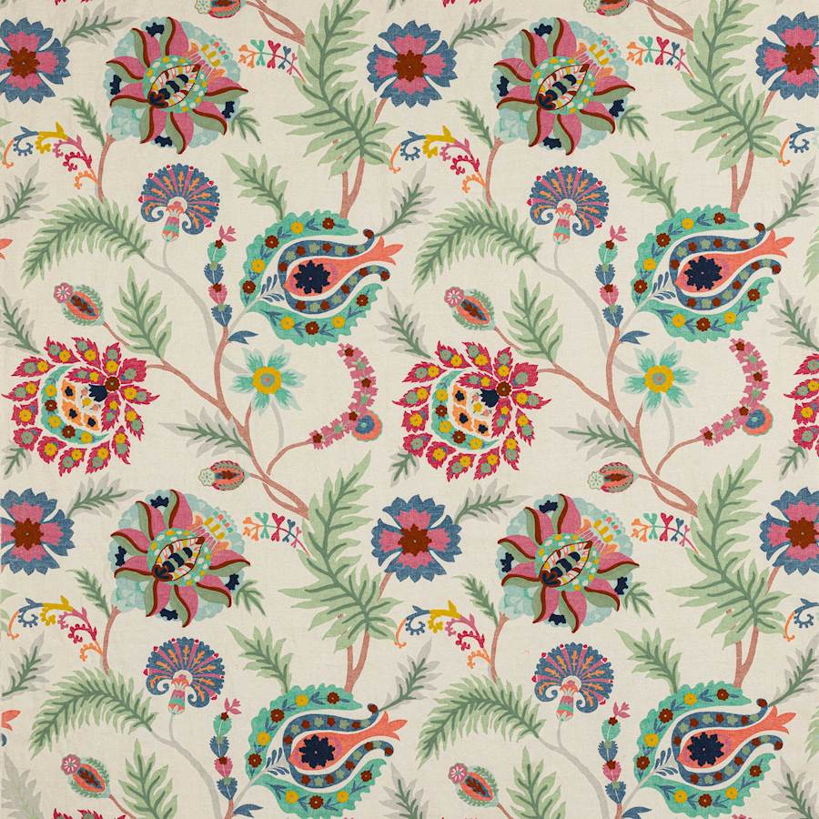 Bukhara Pink/Navy — Jane Churchill tyg