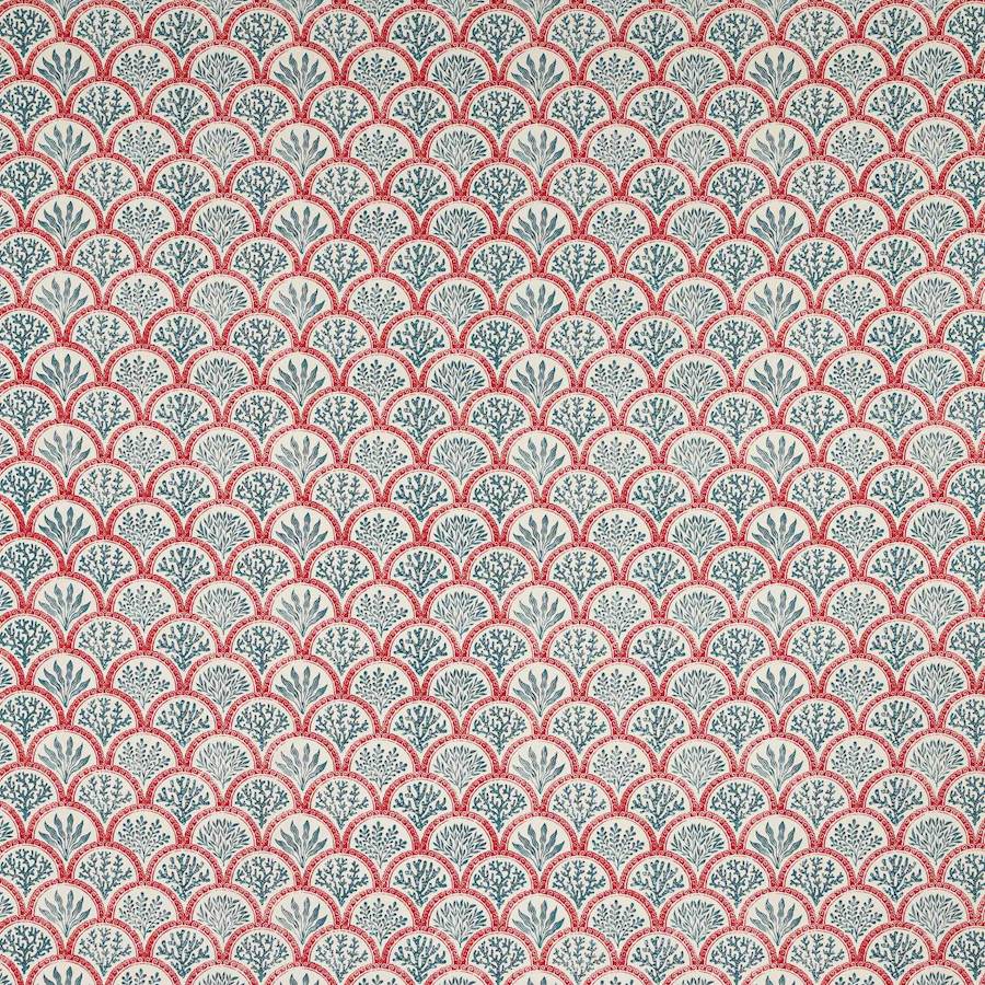 Coralli Blue/Red — Jane Churchill tyg