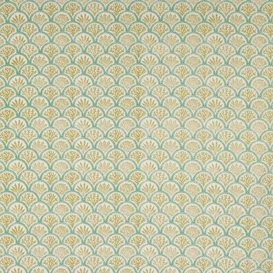 Coralli Lime/Teal — Jane Churchill tyg