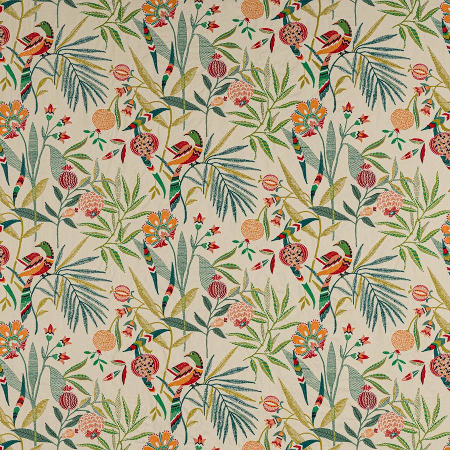 Pomegranate Tree Red/Green — Jane Churchill tyg