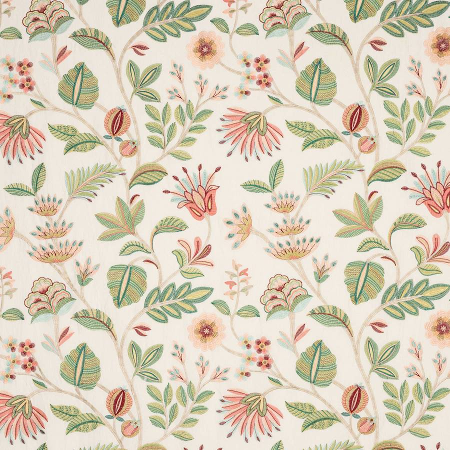 Gloriana Pink/Green — Jane Churchill tyg