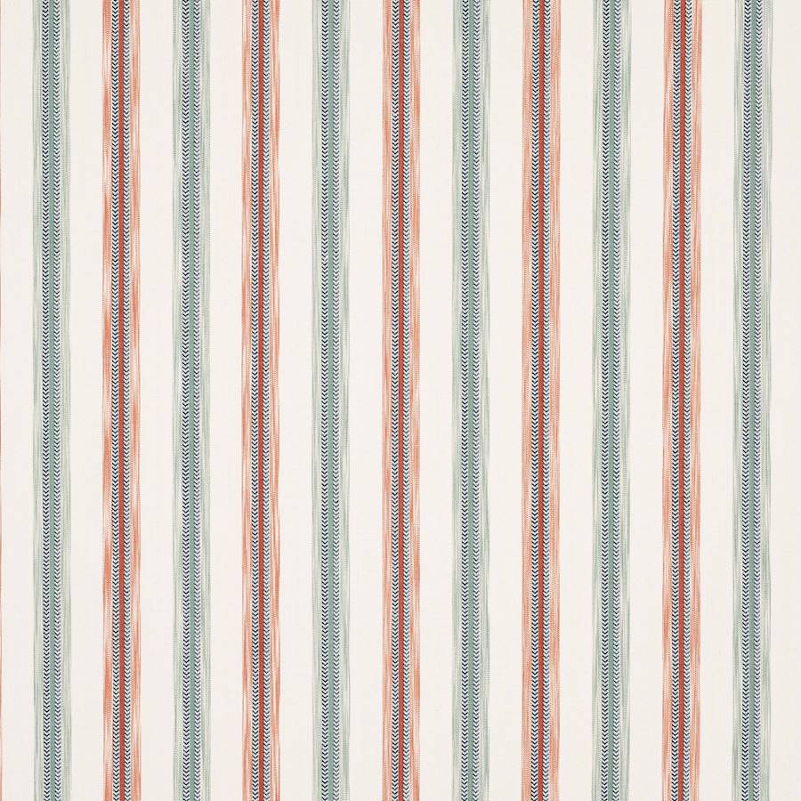 Camber Stripe Red/Teal — Jane Churchill tyg