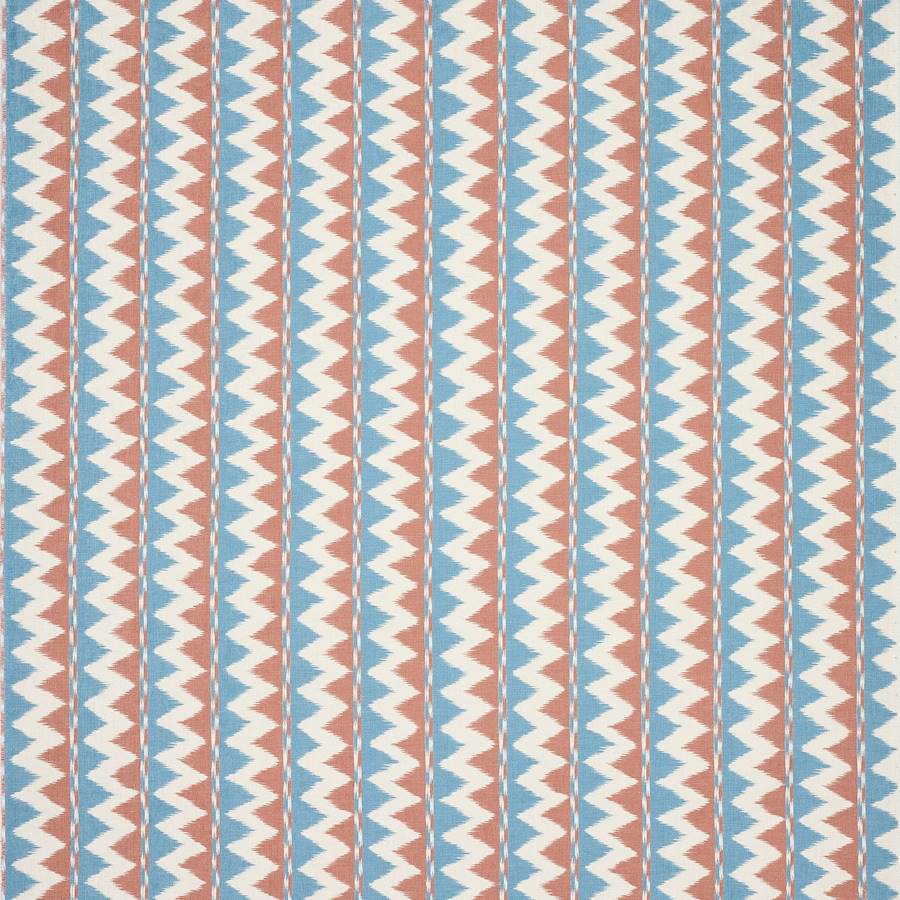 Zuri Tomato/Blue — Jane Churchill tyg