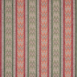 Rivina Stripe Tygprov — Jane Churchill Red/Green