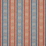Rivina Stripe Tygprov — Jane Churchill Tomato/Blue