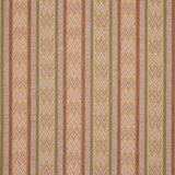 Rivina Stripe Tygprov — Jane Churchill Olive/Terracotta