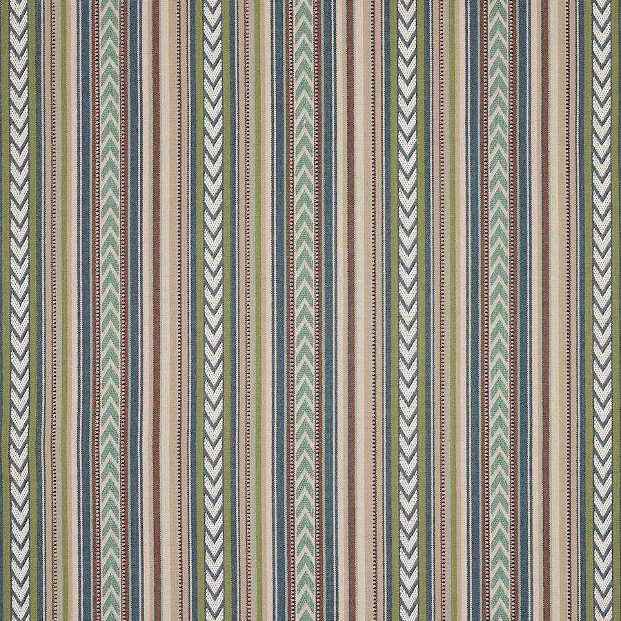 Zagara Stripe Navy/Lime — Jane Churchill tyg