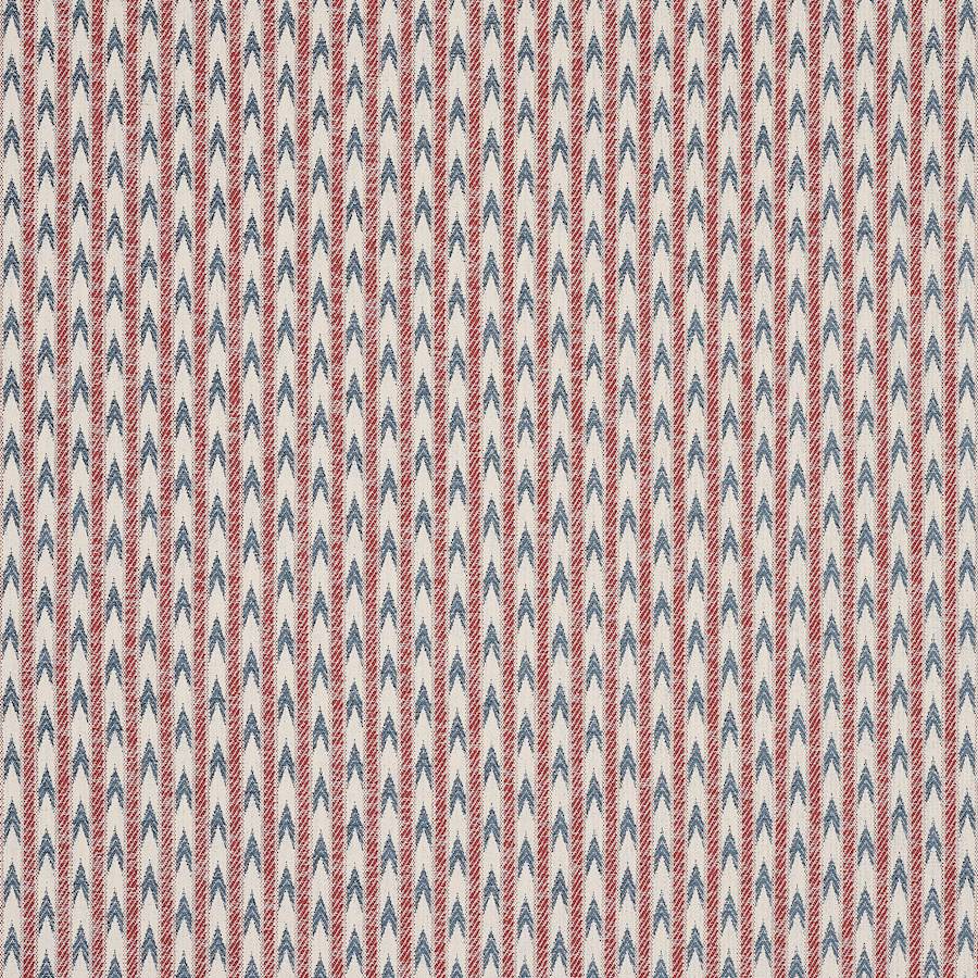 Varro Red/Navy — Jane Churchill tyg